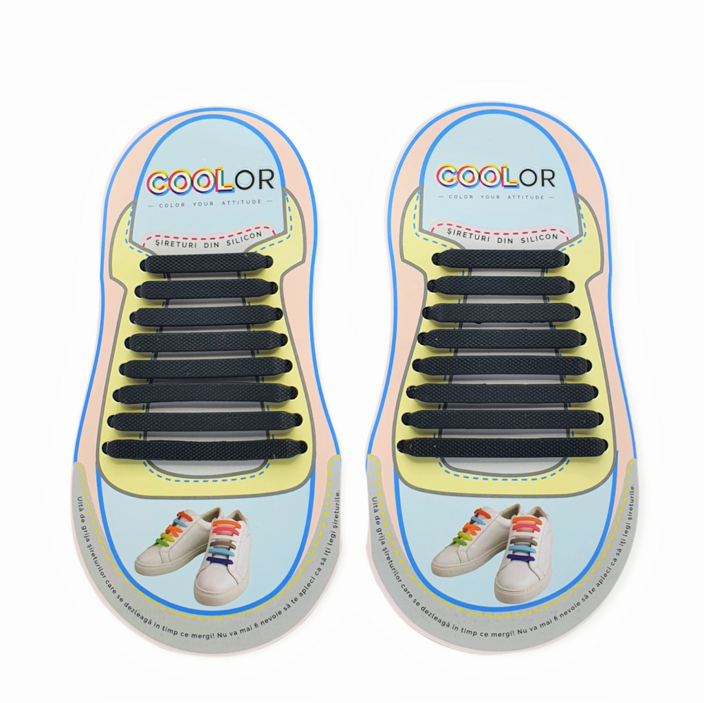Sireturi din silicon COOLor Negre