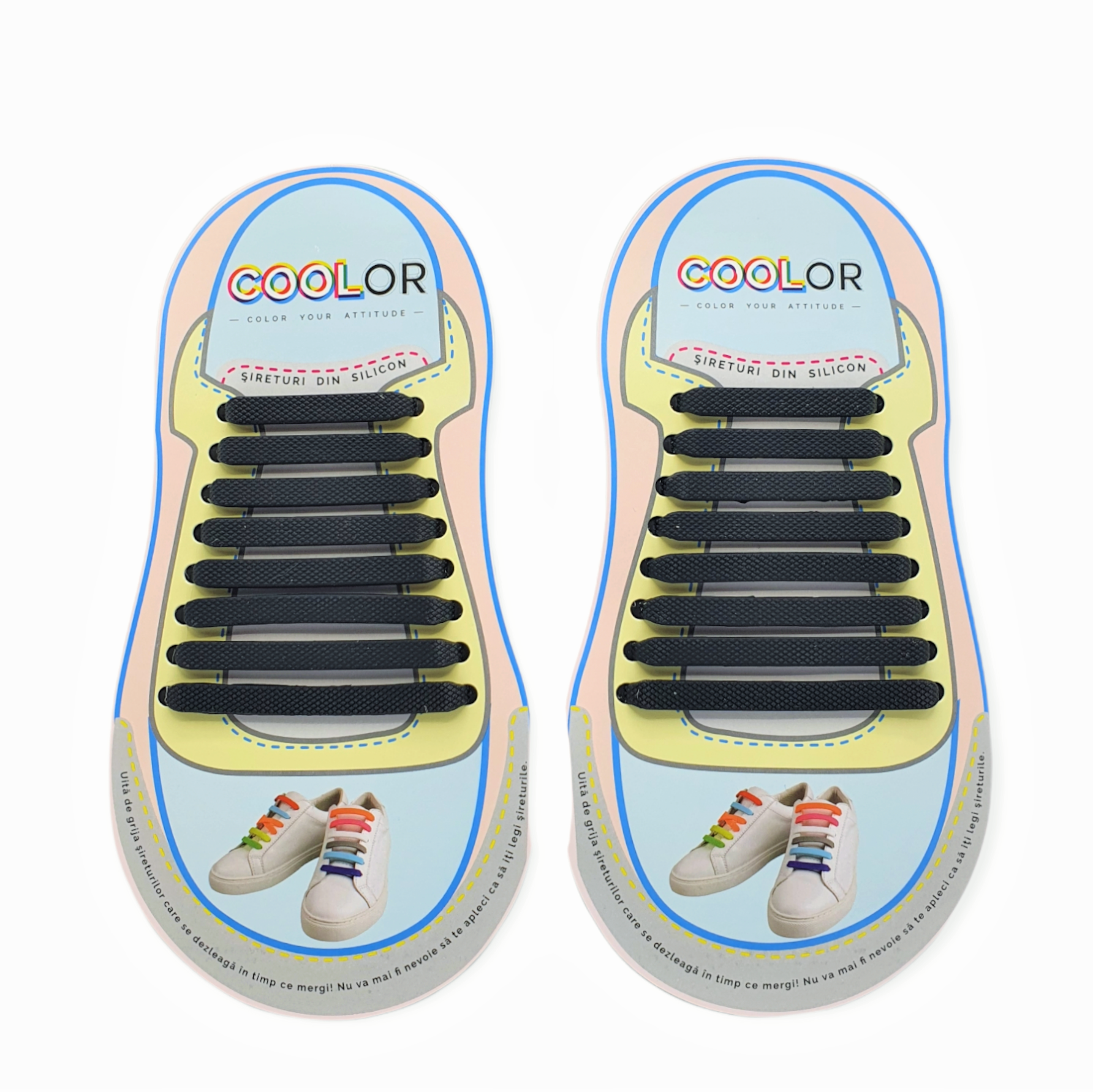 Sireturi din silicon COOLor Negre