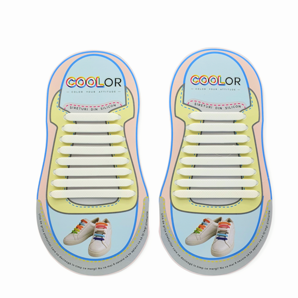 Sireturi din silicon COOLor  Albe