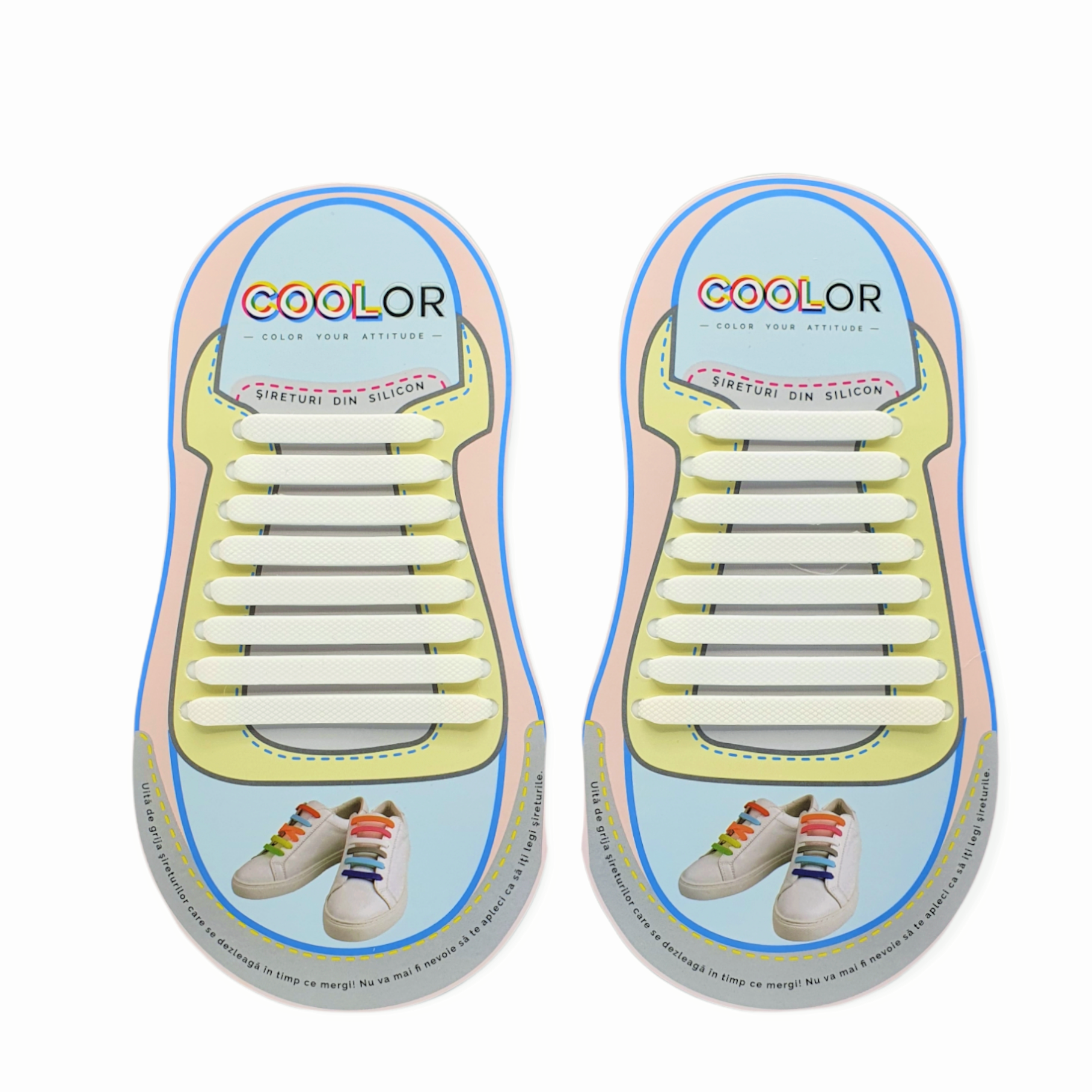 Sireturi din silicon COOLor  Albe