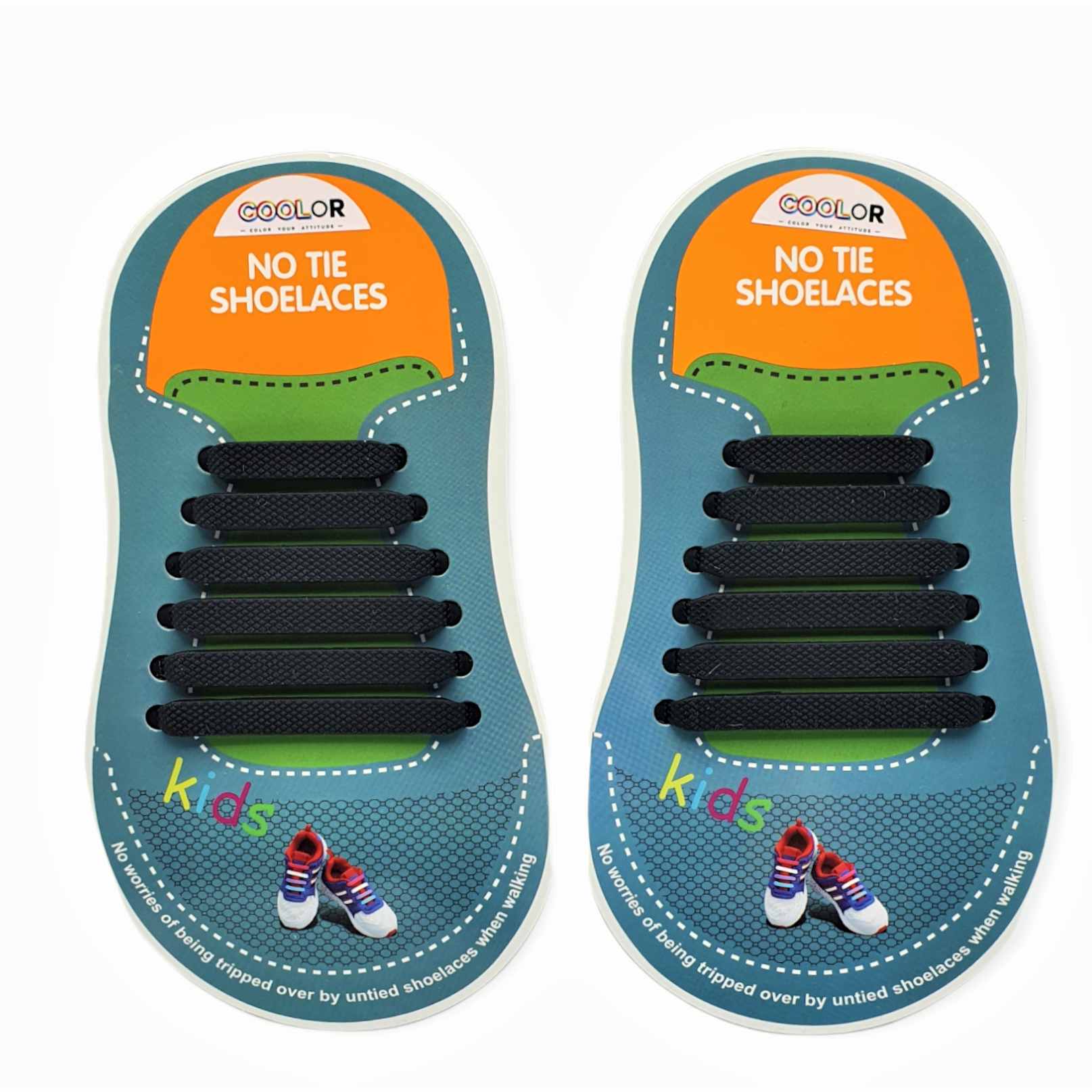 Sireturi din silicon COOLor pentru copii Negre