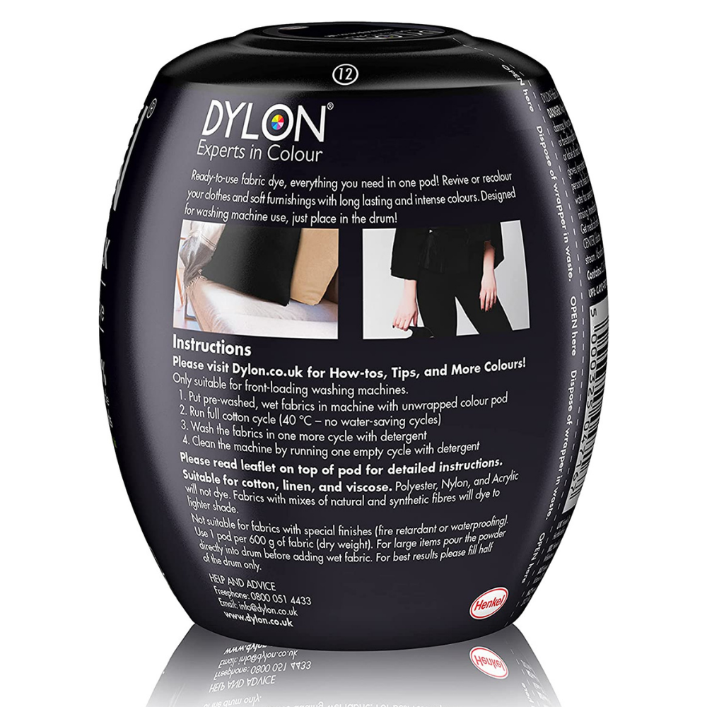 Vopsea de haine & materiale textile Dylon Dye Negru Intens